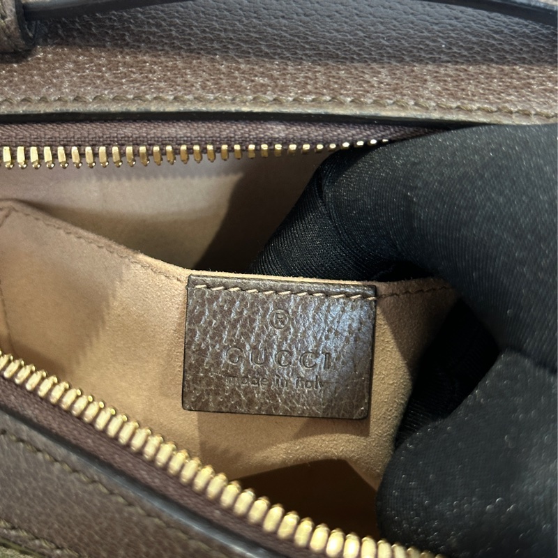 Gucci Ophidia經典烏木色老花盒子斜挎包 全新全配🈶台灣購證 #離櫃未使用-27