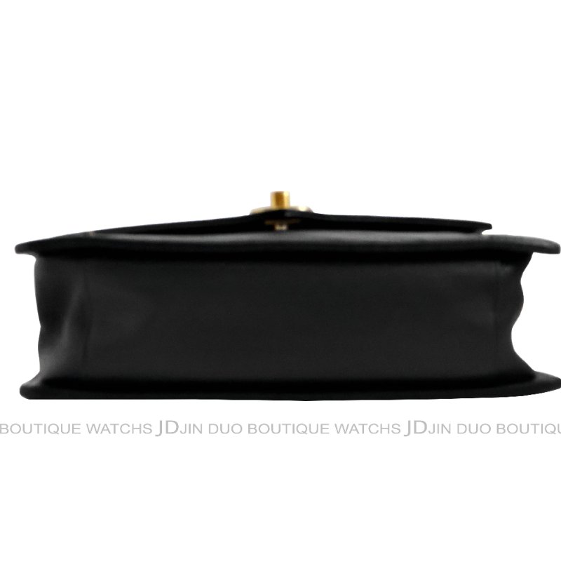 金鐸精品~C761 CHANEL 香奈兒 A91898黑金小羊皮人字縫線信封V形掀蓋金屬鍊帶側肩背包-4