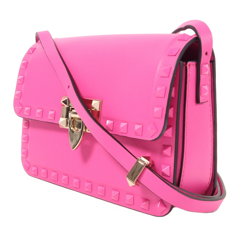 Valentino 皮革Rockstud Shoulder Bag金扣肩背袋-2