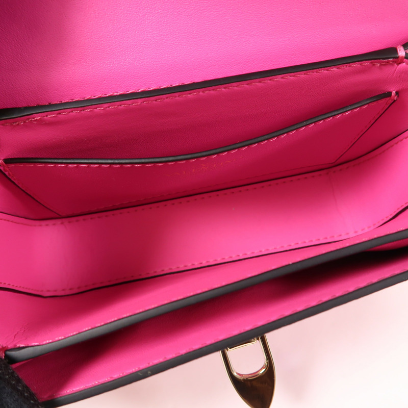 Valentino 皮革Rockstud Shoulder Bag金扣肩背袋-4