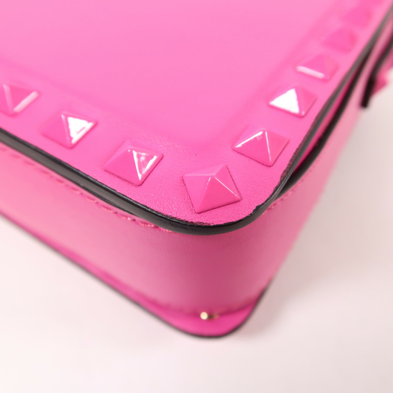 Valentino 皮革Rockstud Shoulder Bag金扣肩背袋-11