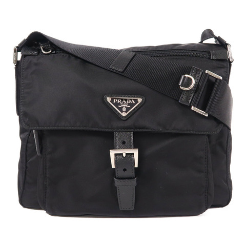 PRADA 尼龍Shoulder Bag銀扣肩背袋