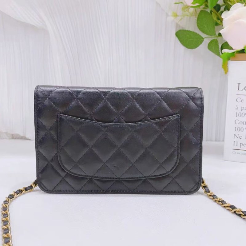 Chanel 黑金徽章埃及限量woc鏈條肩背斜背包19×12×4cm 99新 配件保卡塵袋-5