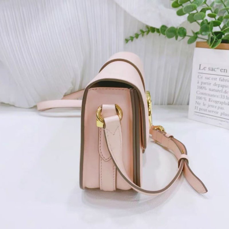 Lv 粉色金扣LV Pont 9 肩帶斜背包23×15×8cm 全新 配件塵袋-1