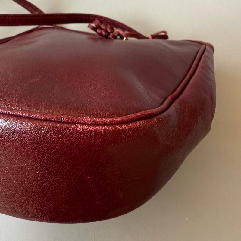 Vintage Dior mini bag 古董中古dior 懷舊酒紅小皮包-6
