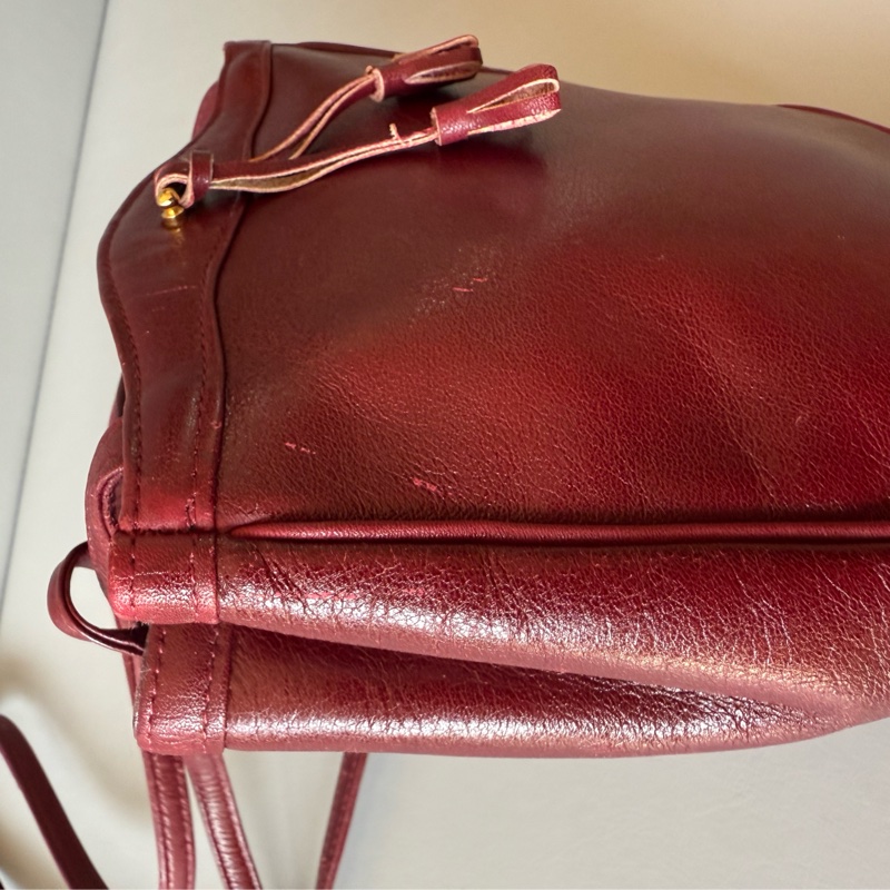 Vintage Dior mini bag 古董中古dior 懷舊酒紅小皮包-7