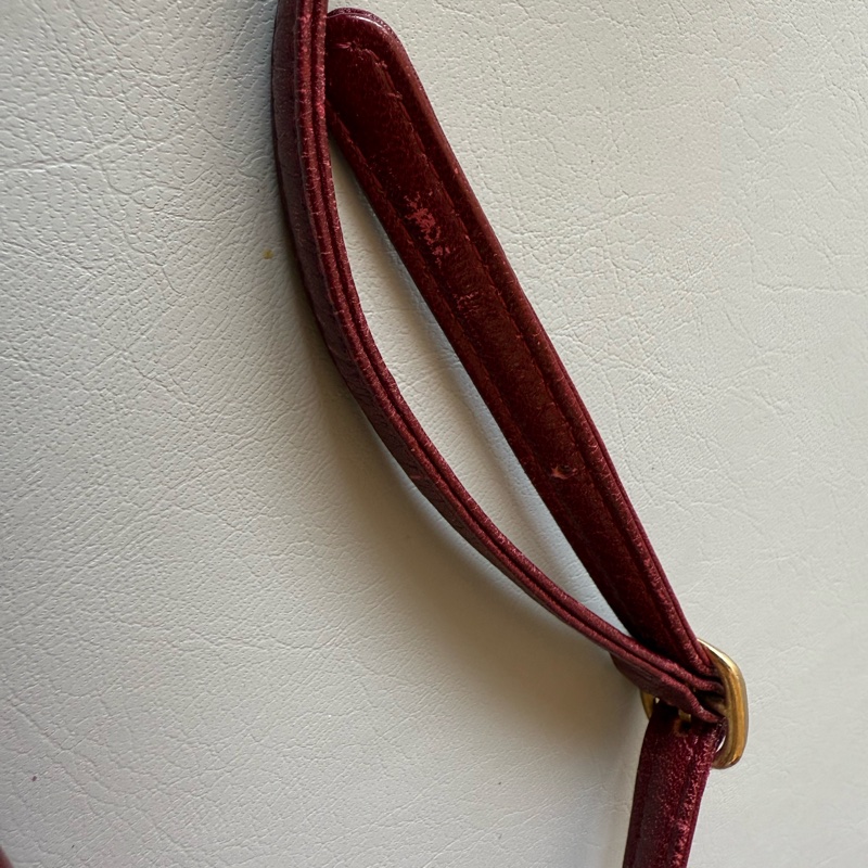 Vintage Dior mini bag 古董中古dior 懷舊酒紅小皮包-8