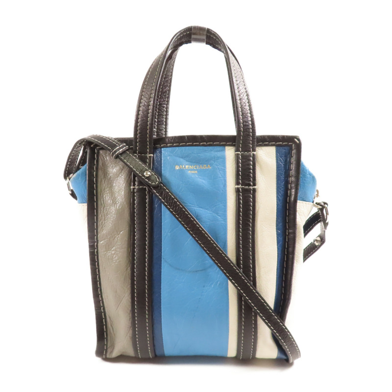 BALENCIAGA 牛皮皮革Bazzaar XS銀扣手挽肩背兩用袋-0
