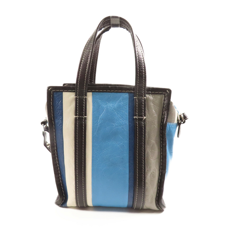 BALENCIAGA 牛皮皮革Bazzaar XS銀扣手挽肩背兩用袋-1