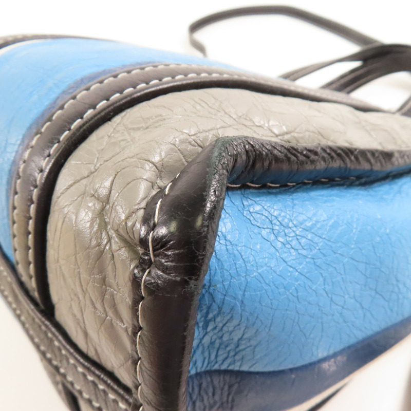 BALENCIAGA 牛皮皮革Bazzaar XS銀扣手挽肩背兩用袋-7