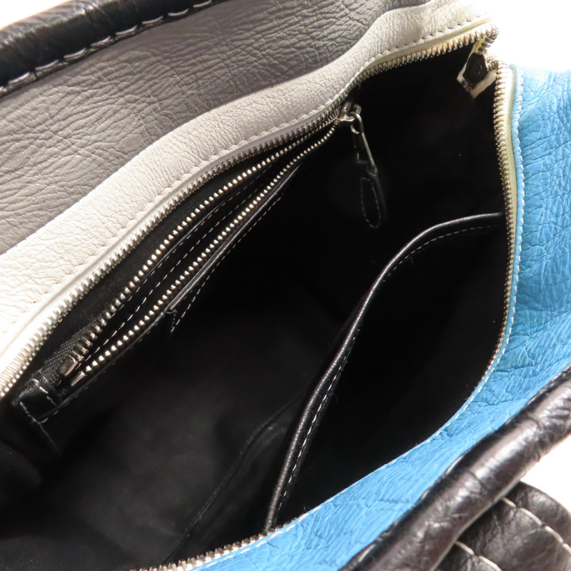 BALENCIAGA 牛皮皮革Bazzaar XS銀扣手挽肩背兩用袋-12