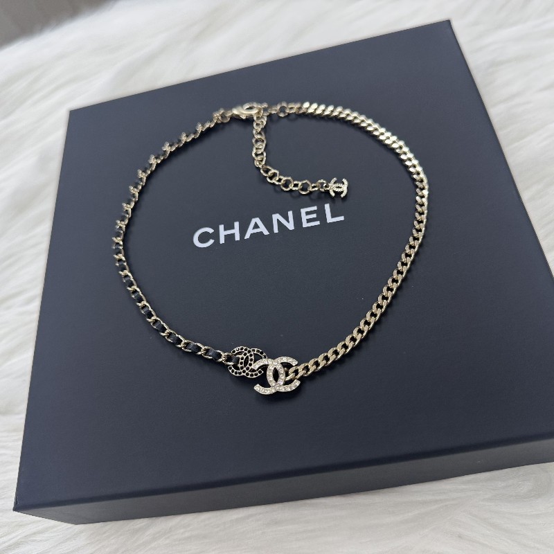 Chanel 香奈兒 鴛鴦皮穿Choker項鏈-1