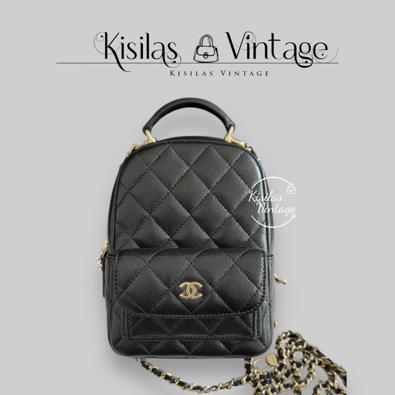 Chanel Caviar 24C mini 荔枝皮小書包-0