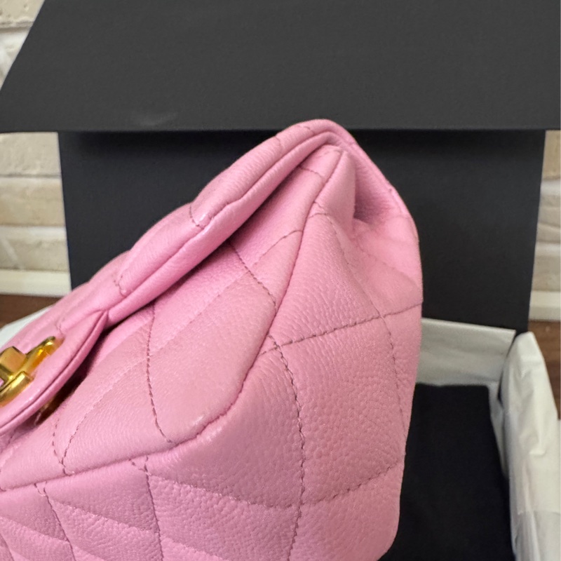 Chanel 愛心金球  粉紅荔枝皮 19公分-12