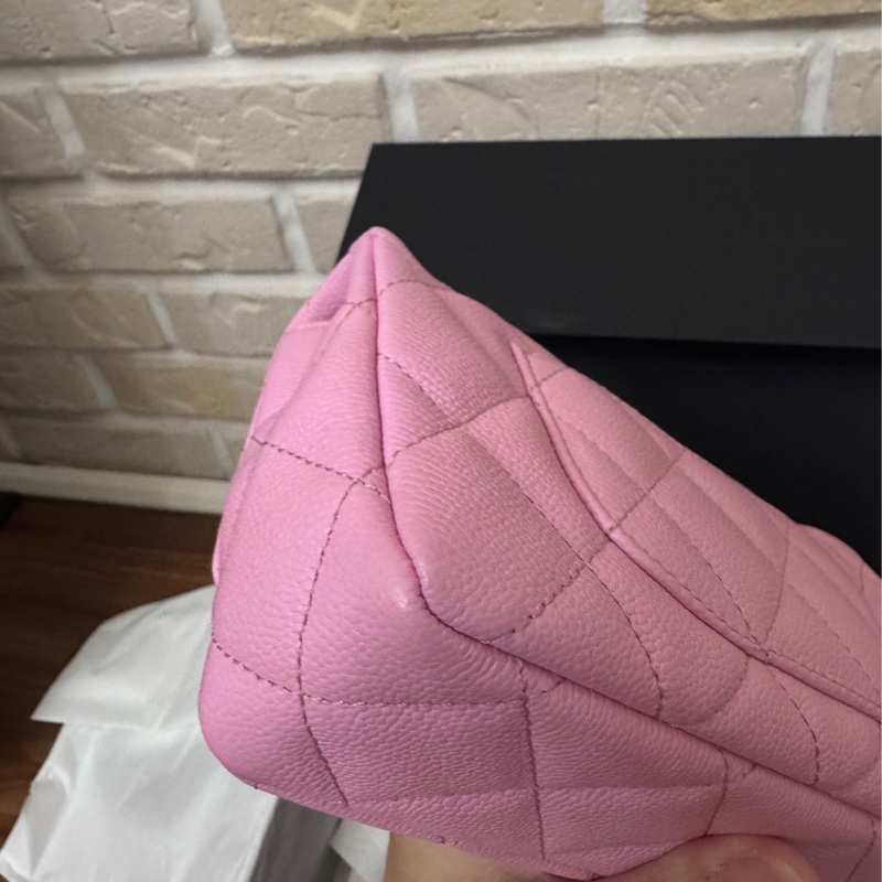 Chanel 愛心金球  粉紅荔枝皮 19公分-14