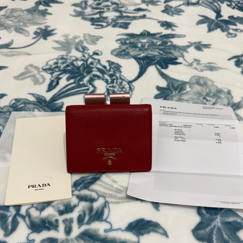 Prada 2020 紅色小短夾👛 歡迎議價👏-1