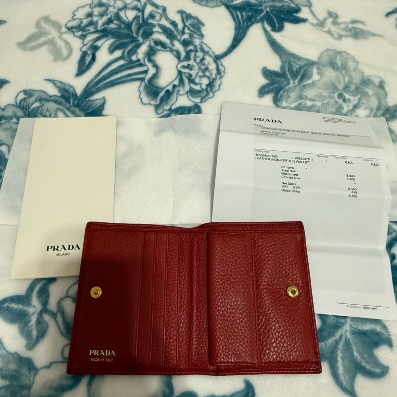 Prada 2020 紅色小短夾👛 歡迎議價👏-3