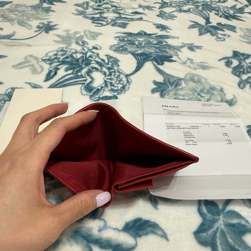 Prada 2020 紅色小短夾👛 歡迎議價👏-4