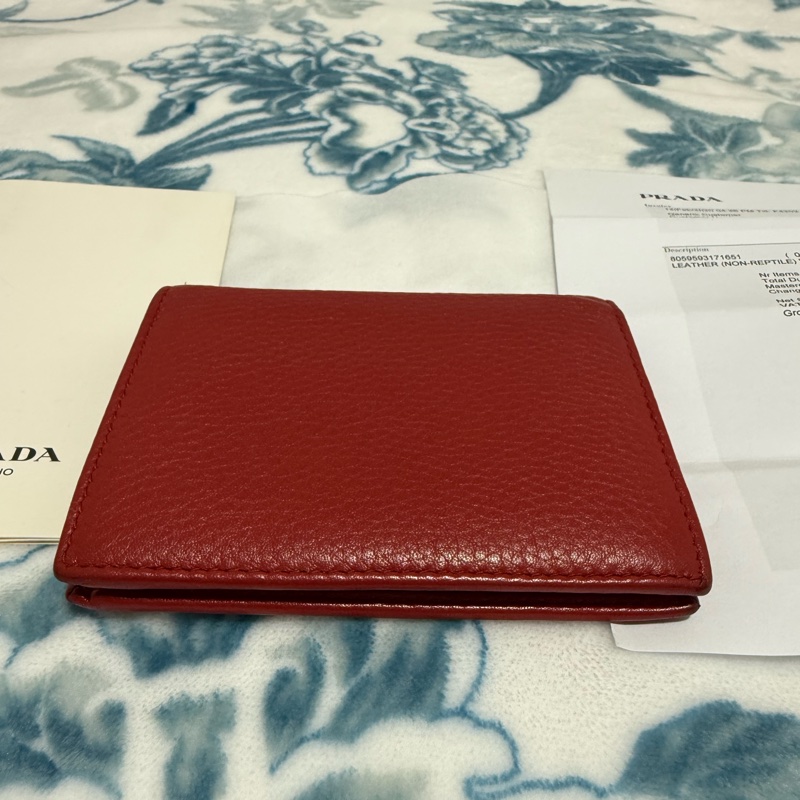 Prada 2020 紅色小短夾👛 歡迎議價👏-6