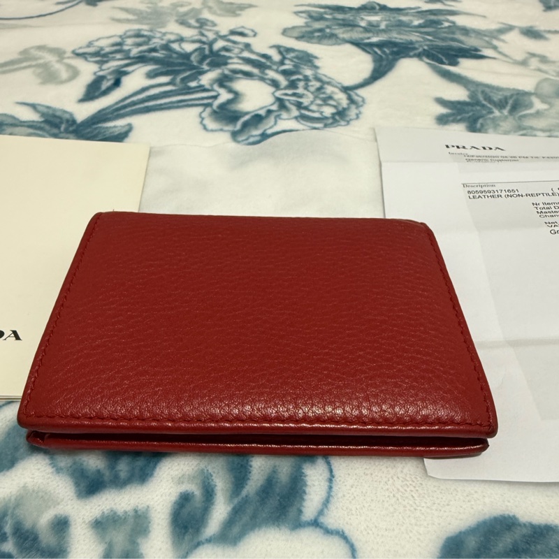 Prada 2020 紅色小短夾👛 歡迎議價👏-7