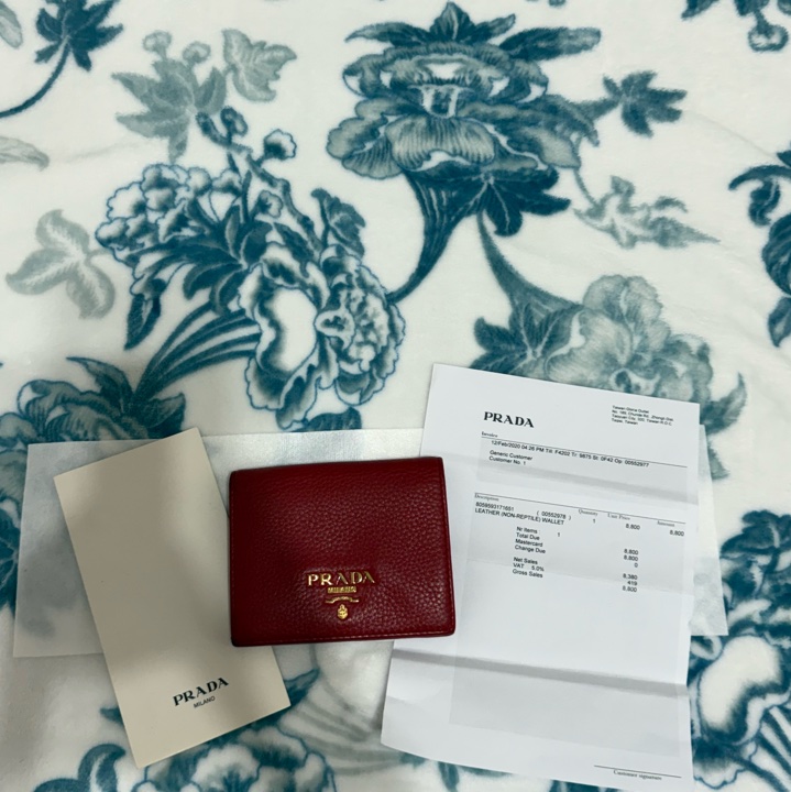 Prada 2020 紅色小短夾👛 歡迎議價👏-13