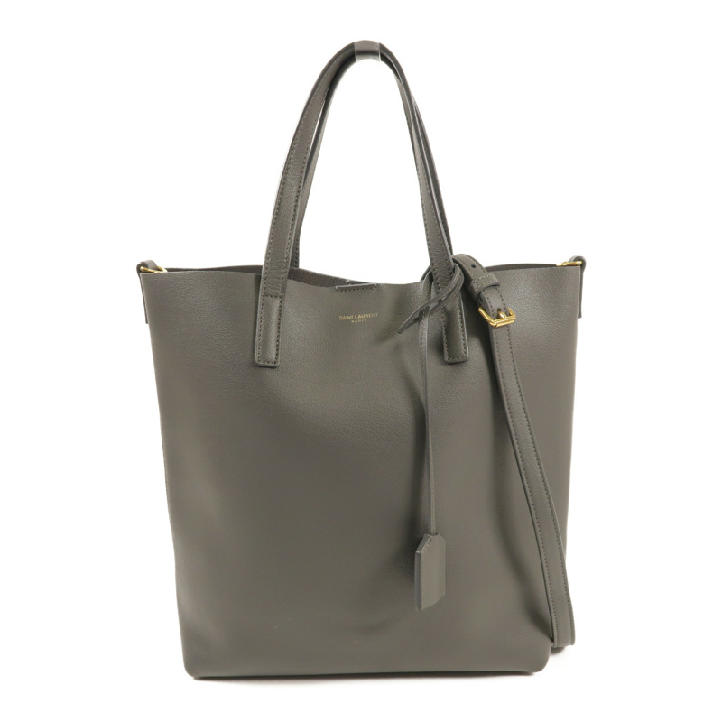 YVES SAINT LAURENT 牛皮皮革2Way Shoulder金扣手挽肩背兩用袋-0