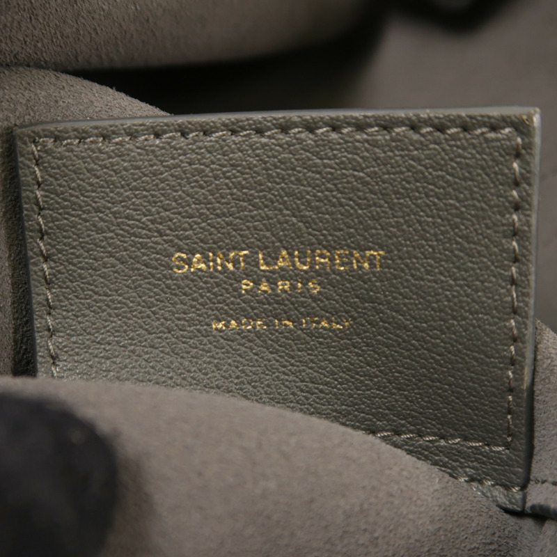 YVES SAINT LAURENT 牛皮皮革2Way Shoulder金扣手挽肩背兩用袋-6