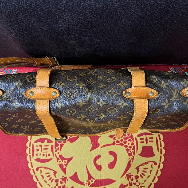 日本進口/二手LV双子星包/双馬鞍包/長42公分-7