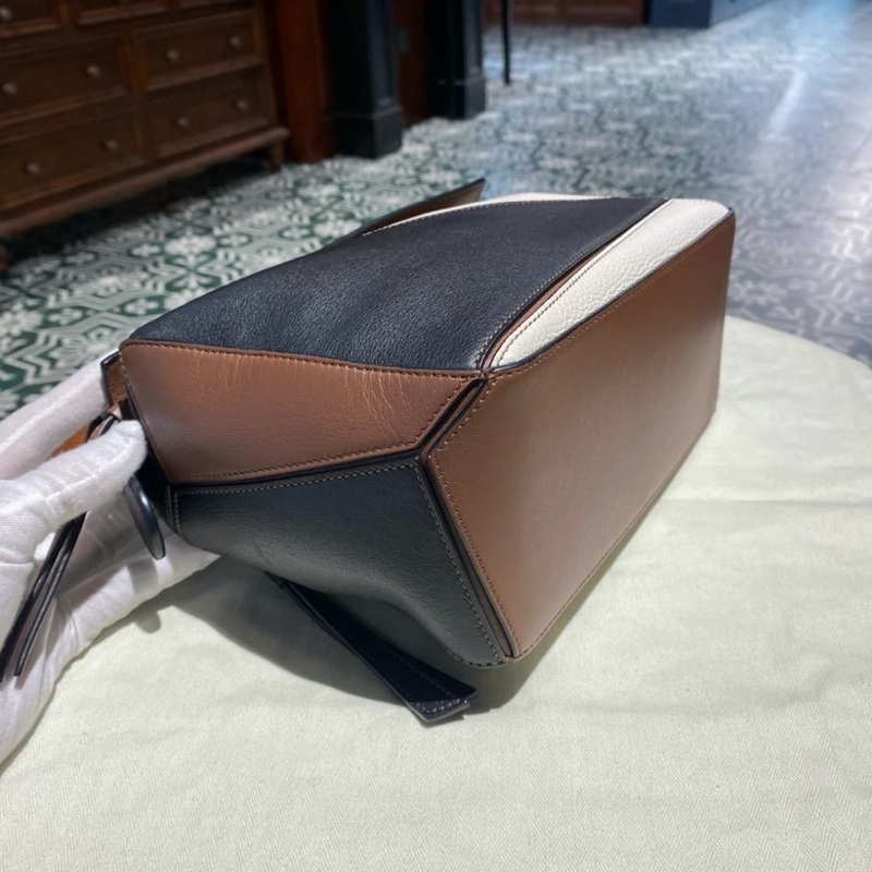 有購證💓Loewe puzzle 黑白棕三拼 小號-2