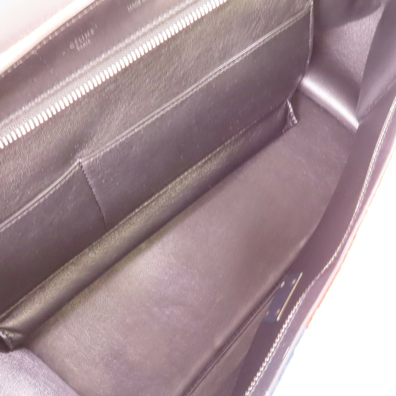 CELINE 牛皮皮革/Felt Trapeze銀扣手挽肩背兩用袋-9