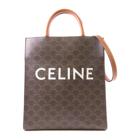 CELINE 塗層帆布2 Way Shoulder金扣手挽肩背兩用袋