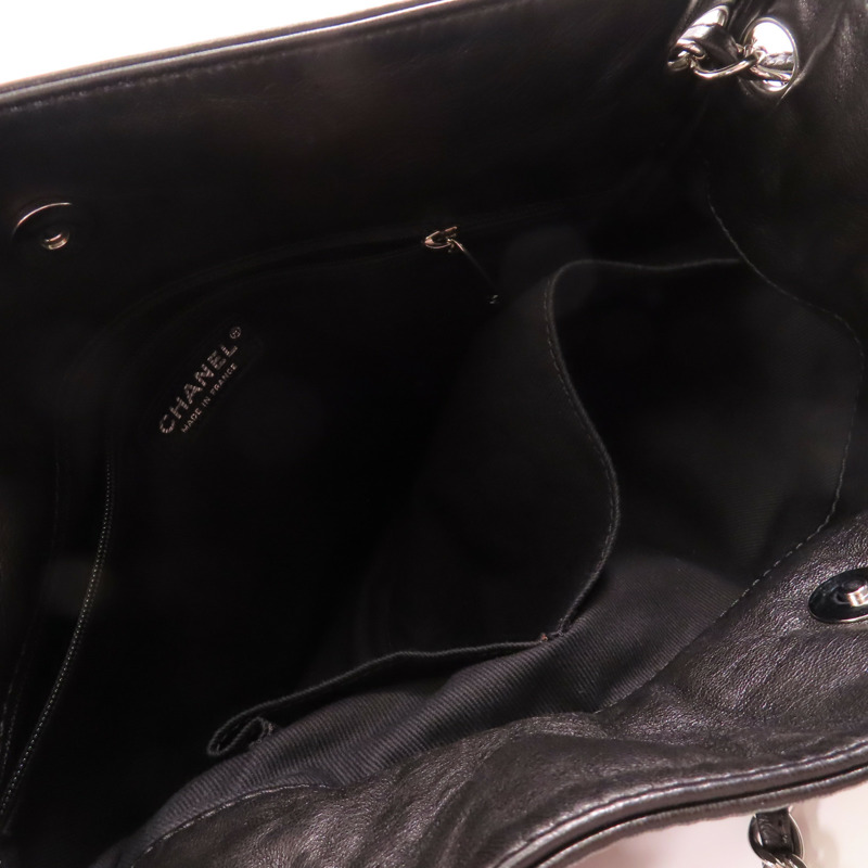 CHANEL 羊皮皮革Shoulder Bag銀扣鏈帶肩背袋-9