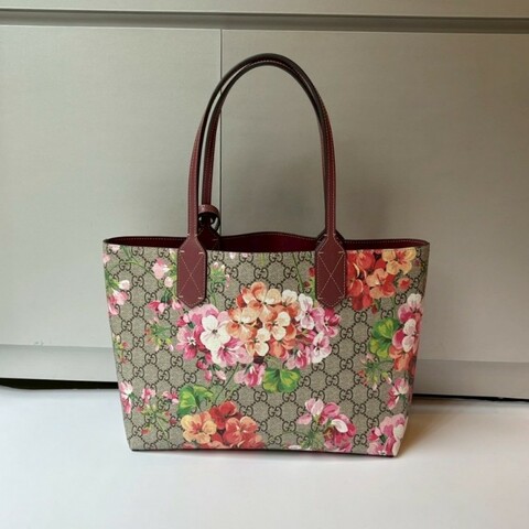 Gucci 花朵印花GGlogo 小號托特包 Blooms tote 購物包