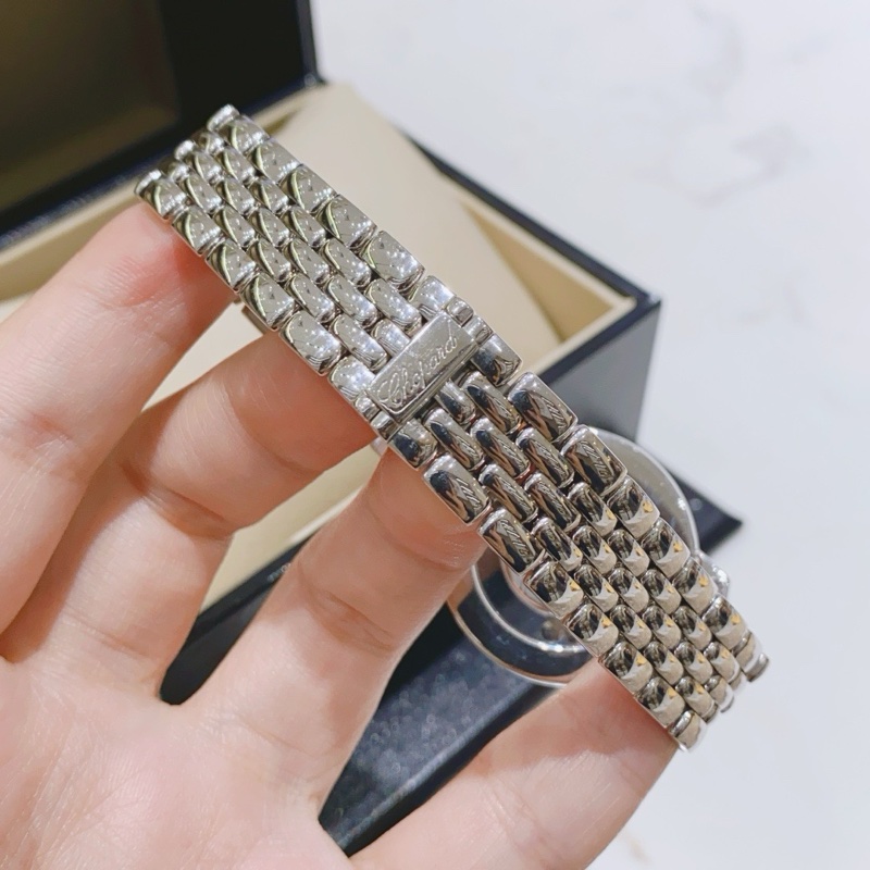 蕭邦快樂鑽石系列209271-1001白金原鑽石英30mm女表,-3