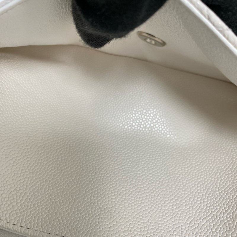 △ Chanel 香奈兒 CF25 Double Flap White Caviar Skin Silver Tone Metal Chain Shoulder Bag No.30 A01112 白色粒紋小牛皮銀色金屬鏈條肩背袋 No.30 A01112 -257005721-18