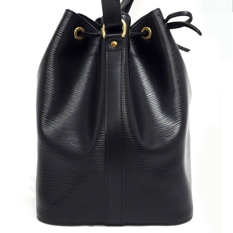 Louis Vuitton Epi水波紋黑色牛皮束口水桶包中號M44102✨近未使用-3