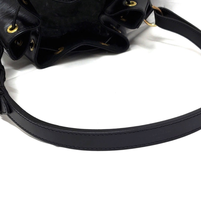 Louis Vuitton Epi水波紋黑色牛皮束口水桶包中號M44102✨近未使用-8