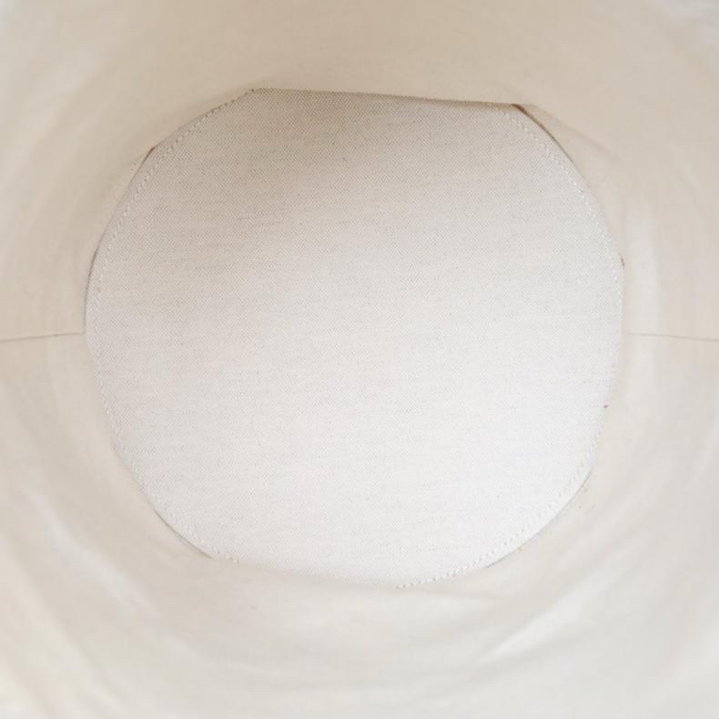 SAINT LAURENT(聖羅蘭) 米白色 帆布 金扣 子母水桶包-4