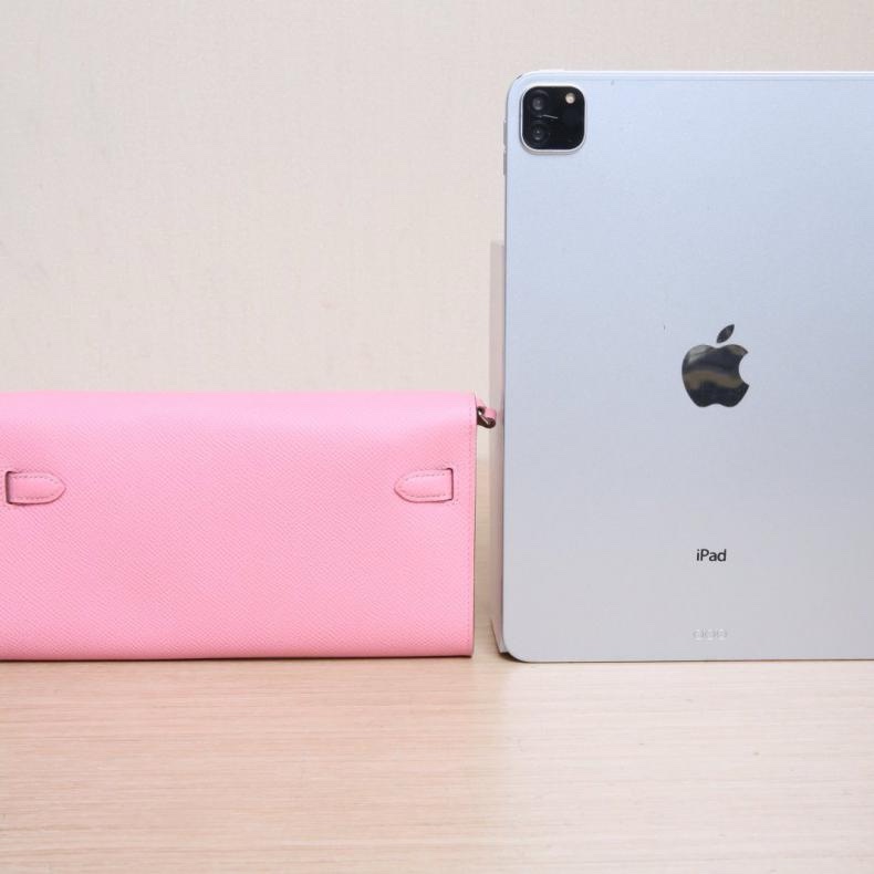 HERMES(愛馬仕) Kelly Long To Go 8W新唇膏粉 Togo皮 Z刻 銀扣-2