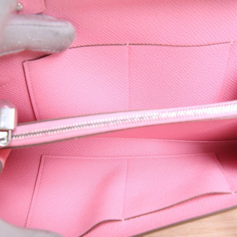 HERMES(愛馬仕) Kelly Long To Go 8W新唇膏粉 Togo皮 Z刻 銀扣-4