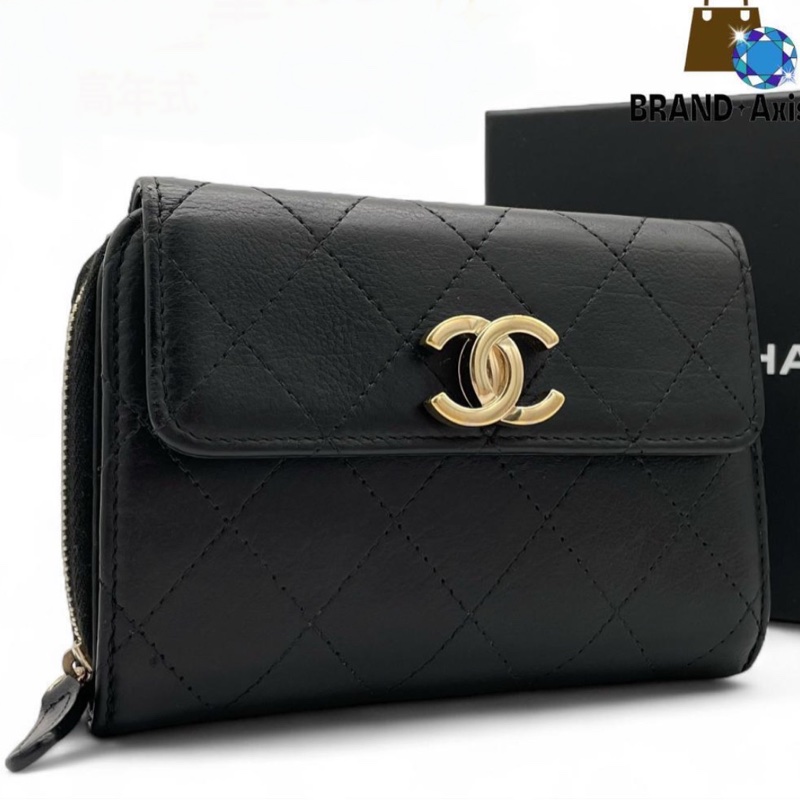 Chanel COCO菱格紋短夾 28番台✨近全新未使用-0