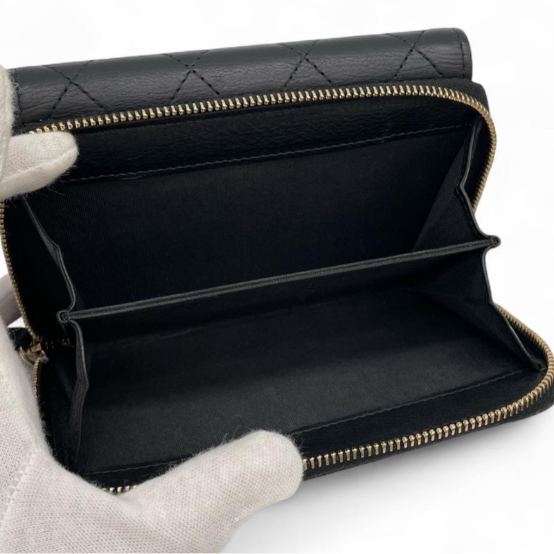 Chanel COCO菱格紋短夾 28番台✨近全新未使用-4