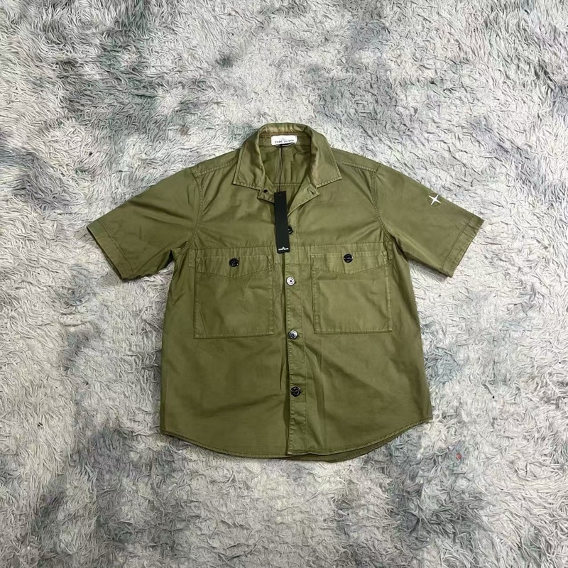 Stone island 石頭島 工裝襯衫 襯衫 短袖襯衫-4