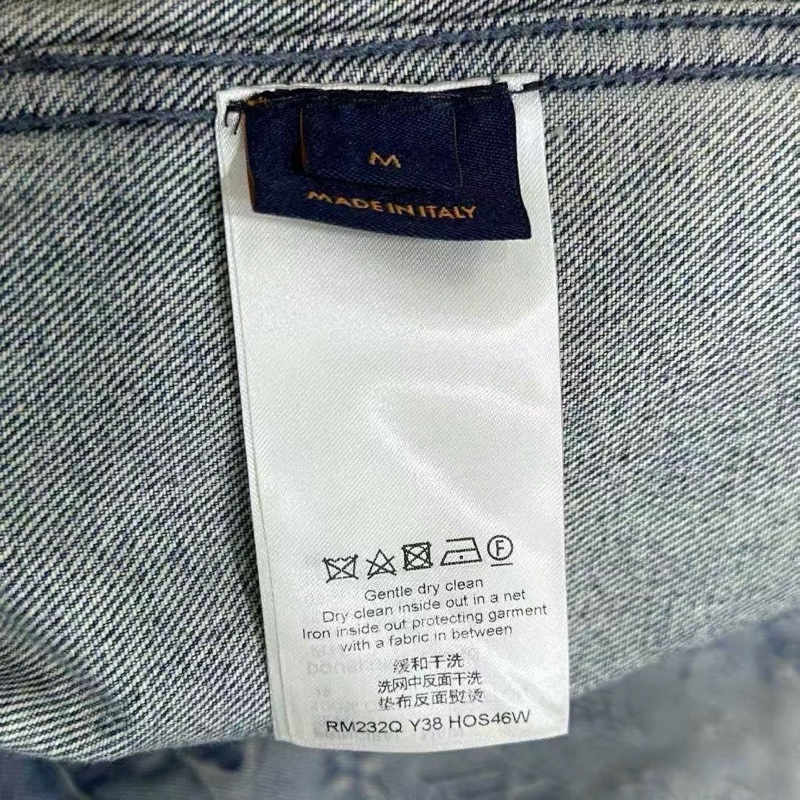 Louis Vuitton 淺藍浮雕老花logo短版牛仔外套-6