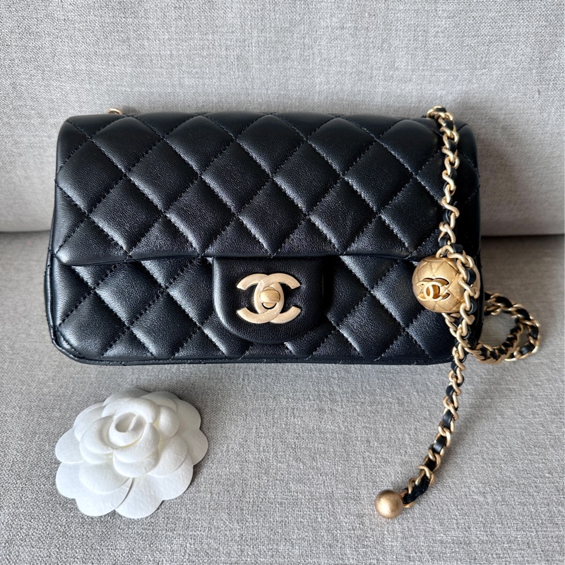 Chanel mini CF20 金球 新款 台灣購證-0