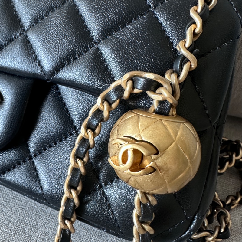 Chanel mini CF20 金球 新款 台灣購證-3