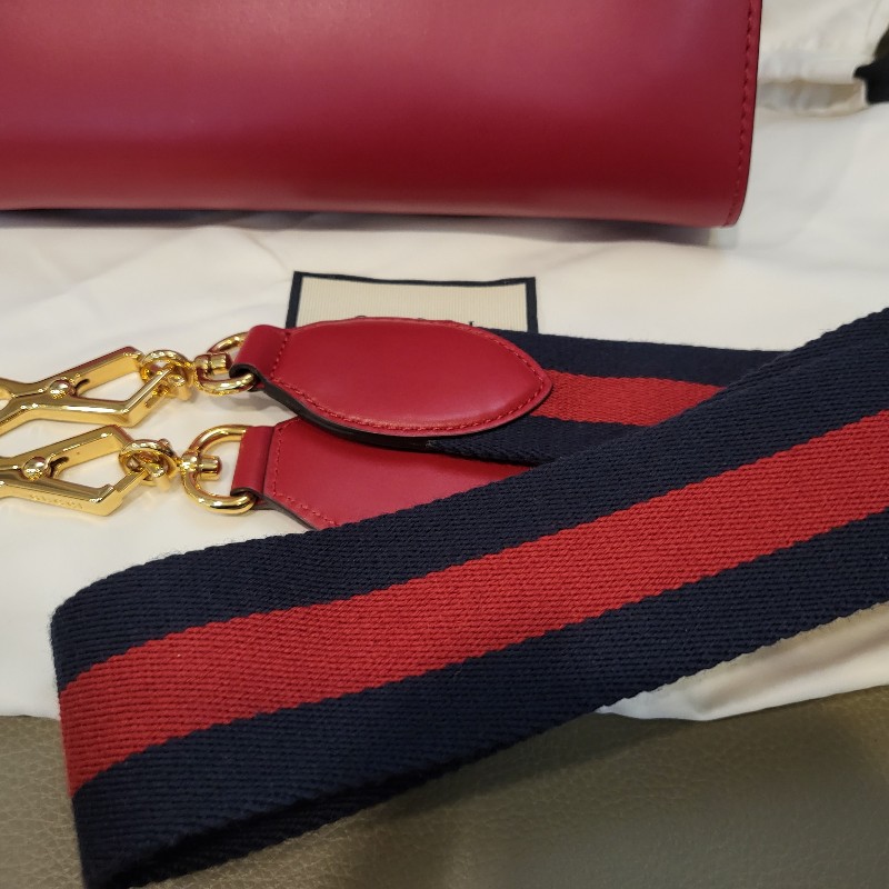 【Gucci 】經典Napa小牛皮竹節2用包🥰🥰-0