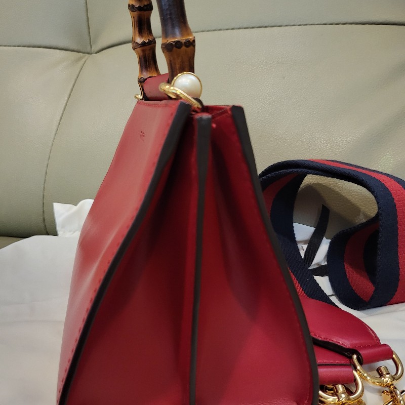 【Gucci 】經典Napa小牛皮竹節2用包🥰🥰-3