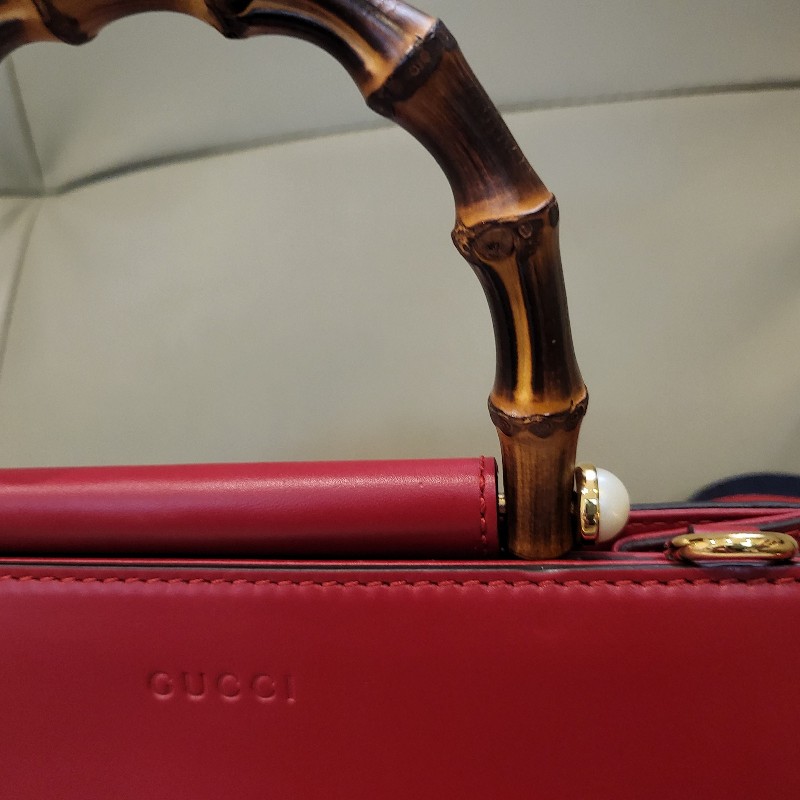 【Gucci 】經典Napa小牛皮竹節2用包🥰🥰-7