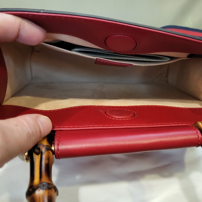 【Gucci 】經典Napa小牛皮竹節2用包🥰🥰-8